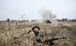 A serviceman from the 110th Territorial Defence Brigade participates in a live fire exerci...