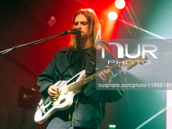 Italian indie alternative band Post Nebbia performs live at Magazzini Generali in Milan, Italy, on January 29, 2025.  by Maria Laura Arturi/NurPhoto