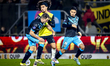 Heracles Almelo defender Damon Mirani, NAC Breda forward Adam Kaied, and Heracles Almelo m...