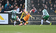 Cameron Humphreys of Wycombe Wanderers scores the first goal during the Sky Bet League 1 m...