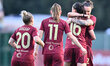 Alice Corelli of A.S. Roma Femminile celebrates after scoring the goal to make it 3-0 duri...