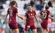 Emilie Haavi of A.S. Roma Femminile celebrates after scoring the goal to make it 4-0 durin...