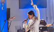 Simona Molinari, an Italian singer and songwriter, performs during a concert in the Parish...
