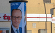 A campaign poster for Friedrich Merz, candidate for the German Bundestag election on Febru...
