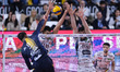 Flavio Resende Gualberto of ITAS Trentino blocks during the match between Rana Verona and...