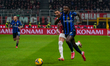 Marcus Thuram plays during the match between AC Milan and FC Inter in Serie A at Stadio Sa...