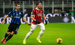 Ismael Bennacer (AC Milan) and Henrikh Mkhitaryan (FC Inter) participate in the Italian ch...