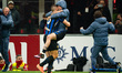 Stefan de Vrij (FC Inter) celebrates the goal with Alessandro Bastoni (FC Inter) during th...