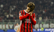 Joao Felix celebrates the goal during the Coppa Italia match between AC Milan and AS Roma...