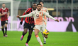 Davide Rensch of AS Roma is in action during the Coppa Italia Frecciarossa match between A...