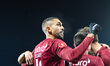 Players of CFR Cluj celebrate during the match between CFR 1907 Cluj and FC Hermannstadt,...