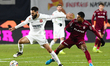Vahid Selimovic and Mohammed Kamara are in action during the match between CFR 1907 Cluj a...