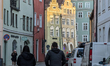 People enjoy a sunny winter day in Landshut, Bavaria, Germany, on February 1, 2025. 