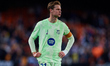 Frenkie de Jong of FC Barcelona looks on during the Copa del Rey Quarter Final match betwe...