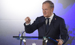 Poland's Prime Minister Donald Tusk delivers a speech during the event 'Poland - The Year...