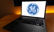 The General Electric Company logo, the American multinational conglomerate with divisions...