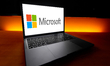 The Microsoft Corporation logo, the American multinational corporation and technology comp...