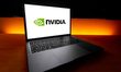 The Nvidia Corporation logo, the American multinational corporation and technology company...