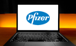 The Pfizer logo, the American multinational pharmaceutical and biotechnology corporation k...