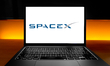 The Space Exploration Technologies Corporation logo, the American space technology company...