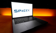 The Space Exploration Technologies Corporation logo, the American space technology company...