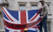 Tractors flood Whitehall in London, England, on February 10, 2025, as farmers protest agai...