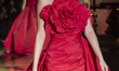 A model walks the runway at the Pamella Roland show during February 2025 New York Fashion...