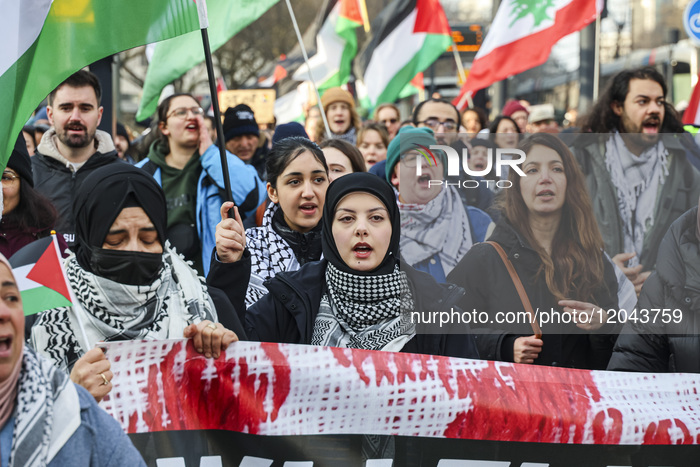 Protest Supporting Palestine In Rotterdam