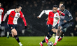 Feyenoord Rotterdam midfielder Quinten Timber and AC Milan midfielder Youssouf Fofane play...