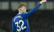 Jarrad Branthwaite #32 of Everton F.C. gesticulates during the Premier League match betwee...