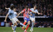 Alexander Sorloth of Atletico de Madrid scores a goal during the La Liga 2024/25 match bet...