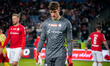 Goalkeeper Patryk Letkiewicz participates in the game between Wisla Krakow and Znicz Prusz...