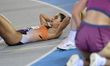 French long-distance runner Sarah Madeleine participates in the Lyon Indoor Athletics Meet...