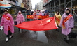 A general view of the 27th Chinese Lunar New Year parade takes place in Chinatown, New Yor...