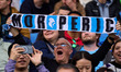 RCD Espanyol fans cheer passionately during the La Liga EA Sports match against Athletic B...