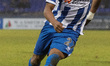 Sam Folarin plays during the Vanarama National League match between Hartlepool United and...