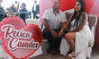 The bride and groom celebrate mass weddings on the occasion of Valentine's Day organized b...