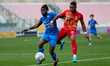 Kemar Reid of Birkirkara vies for the ball with Bacary Sane of Naxxar Lions during the Mal...