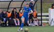 Alice Griffiths plays during the FA Women's Championship match between Durham Women FC and...