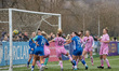 Becky Salicki (#14) of Durham Women heads their second goal during the FA Women's Champion...