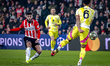 PSV Eindhoven midfielder Ismael Saibari participates in the match between PSV and Juventus...