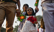 People pay tribute at Shaheed Minar on International Mother Language Day in Dhaka, Banglad...
