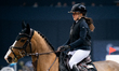 Vanessa Hajkova from the Czech Republic competes on Fanuatou De Kergane in the CSI4*-W LF...