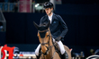 Vince Jarmy from Hungary competes on Carbon Girl Z in the CSI4*-W LF Medium Tour competiti...