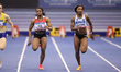 Joy Eze (60m, Gateshead Harriers & AC) and Bianca Williams (60m, Thames Valley Harriers) p...