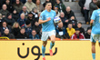 Nikola Milenkovic of Nottingham Forest runs with the ball after scoring a goal to make it...