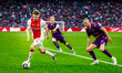 AFC Ajax Amsterdam defender Anton Gaaei and Go Ahead Eagles defender Joris Kramer play dur...