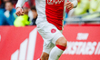 AFC Ajax Amsterdam forward Mika Godts participates in the match against Go Ahead Eagles at...