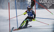 Lara Colturi of team Albania competes in the Audi FIS Alpine Ski World Cup Women's Slalom...