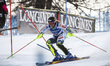 Ana Bucik of Team Slovenia competes in the Audi FIS Alpine Ski World Cup Women's Slalom in...